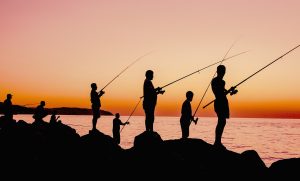 Family fishing on Destin Florida Beaches